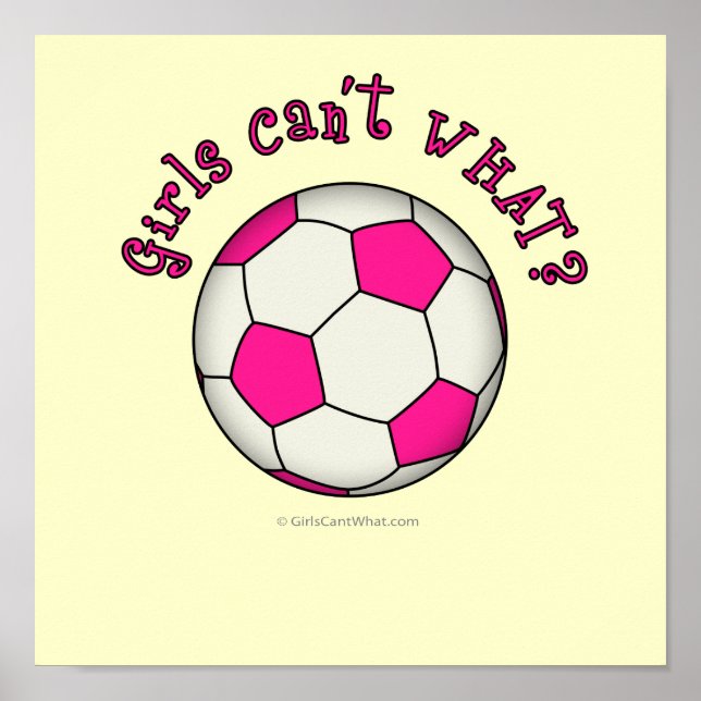 Póster Bola de fútbol en rosa (Frente)