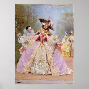 Póster Bola de mascarada del Victorian - poster del
