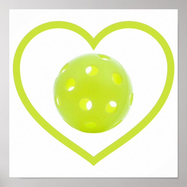 Póster bola de picnic amor bola de picnic amarillo (Frente)