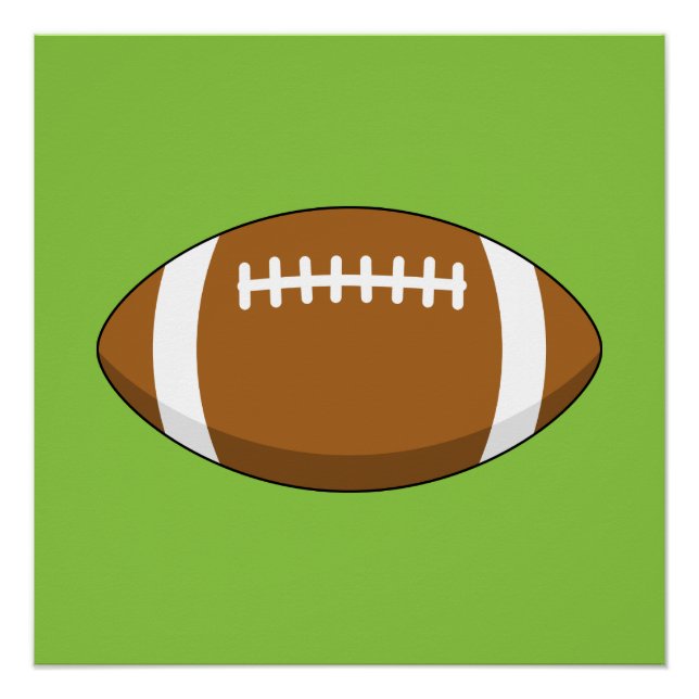 Póster Bola de rugby de fútbol estadounidense (Anverso)