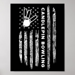 Póster Bola de Velas de la Bandera Americana - Vándlepi v