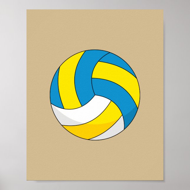 Póster Bola de voleibol personalizado (Frente)
