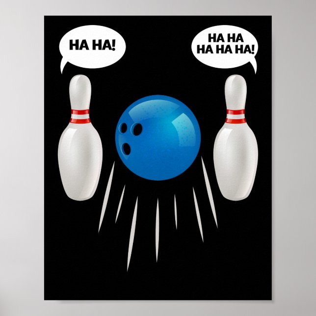Póster Bola divertida - Regalo para Bowlers (Frente)
