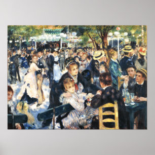 Póster Bola en el Moulin de la Galette Fiesta Renoir