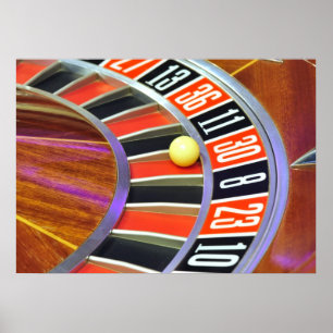 Póster bola número 30 de la rueda de ruleta del casino