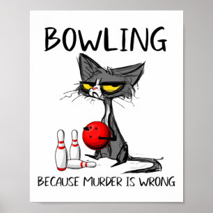 Póster Bola porque el asesinato es un gato gracioso equiv