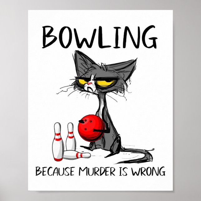 Póster Bola porque el asesinato es un gato gracioso equiv (Frente)