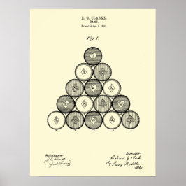 Póster Bolas de billar Patent Wall Wall art PRint #1