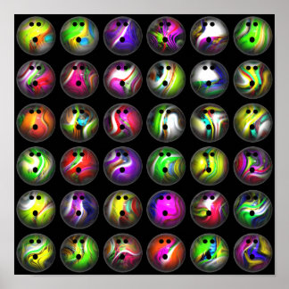 Póster Bolas de bolas coloridas