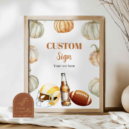 Póster Bolas de calabaza Pareja Ducha Personalizado Rótul