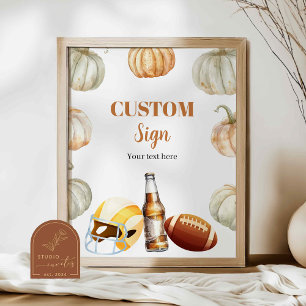 Póster Bolas de calabaza Pareja Ducha Personalizado Rótul