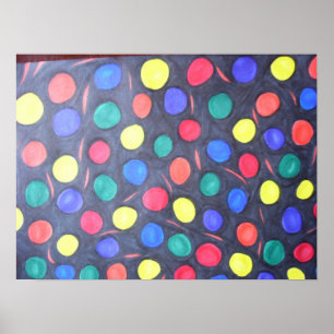 Póster Bolas de goma en el espacio