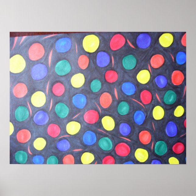 Póster Bolas de goma en el espacio (Frente)