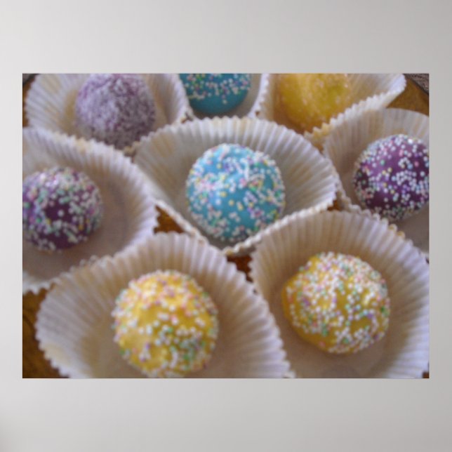 Póster Bolas de pastel decadente (Frente)