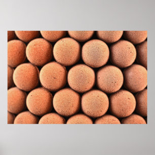 Póster Bolas marrones redondas