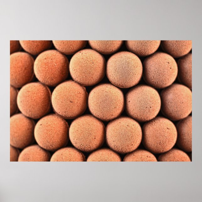 Póster Bolas marrones redondas (Frente)