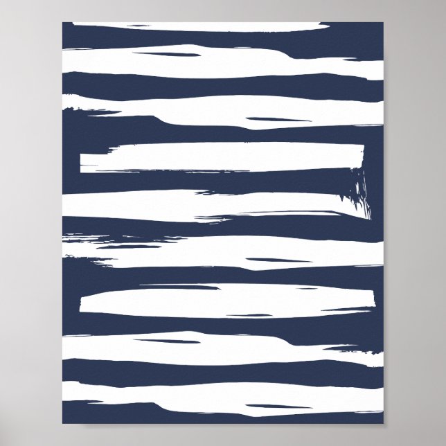 Póster Bold Brushstroke Stripes (Frente)
