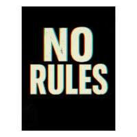Bold "No Rules" Glitch Effect Typography Art