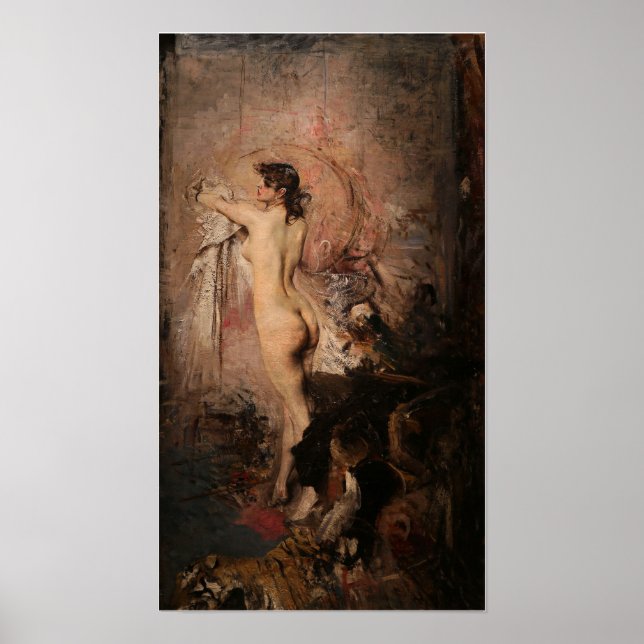 Póster Boldini - Después Del Baño 1888 (Frente)