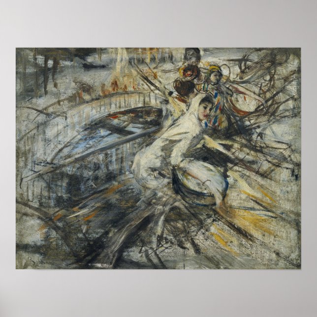 Póster Boldini - Estudio de mujer en Venecia 1887 (Frente)