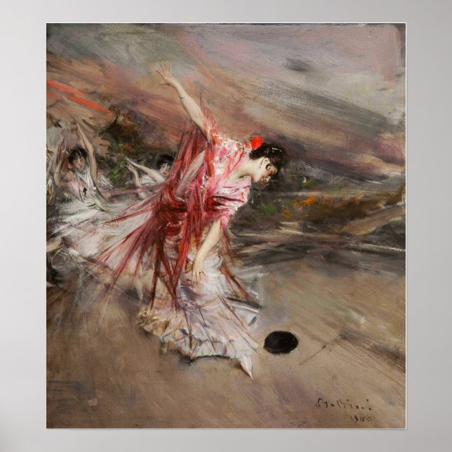 Póster Boldini - La bailarina española 1900 (Frente)