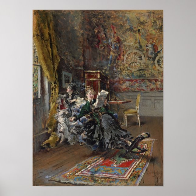 Póster Boldini - Los parisinos 1873 (Frente)
