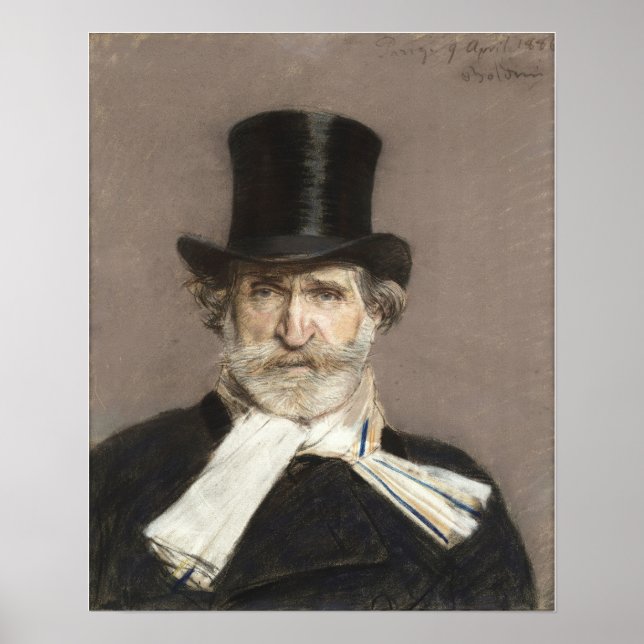 Póster Boldini - Retrato De Giuseppe Verdi (Frente)
