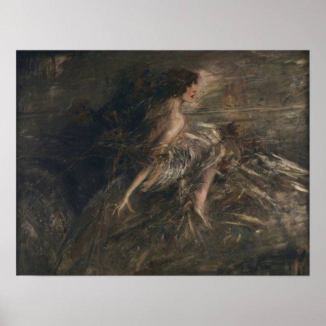 Póster Boldini - Retrato de la Marquesa 1914 (Frente)