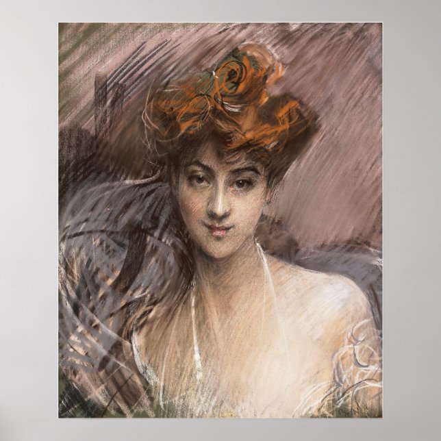 Póster Boldini - Retrato De Lucie Gerard (Frente)