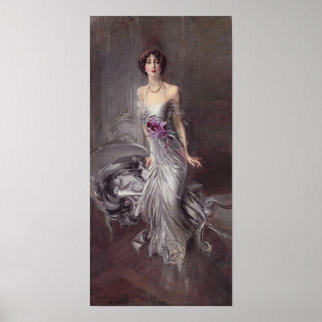 Póster Boldini - Retrato De Madame Doyen (Frente)
