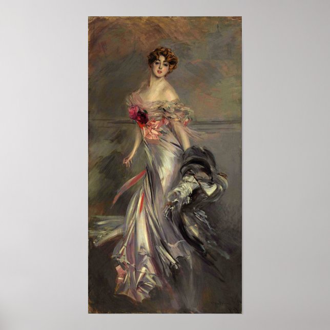 Póster Boldini - Retrato De Marthe Regnier (Frente)