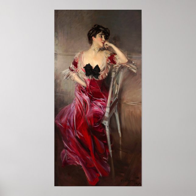 Póster Boldini - Señorita Bell 1903 (Frente)