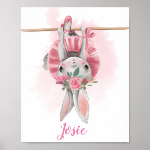 Póster Bolera Floral Bunny Print