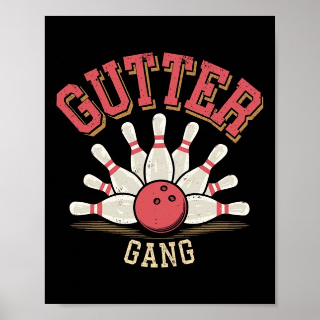 Póster Bolera Gutter Gang (Frente)