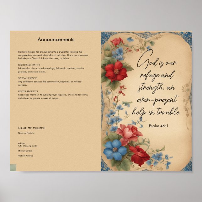 Póster Boletín de la Iglesia (Frente)