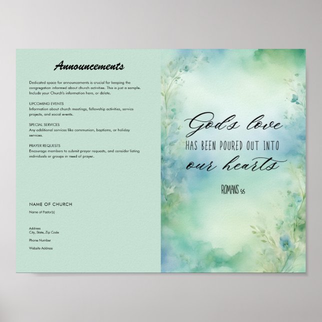 Póster Boletín de la Iglesia (Frente)