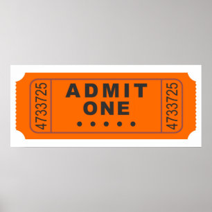 Póster Boleto del cine