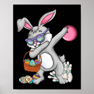 Póster Boliche Byll Y Pins Bunny Oreja Huevo Cazando Pasc