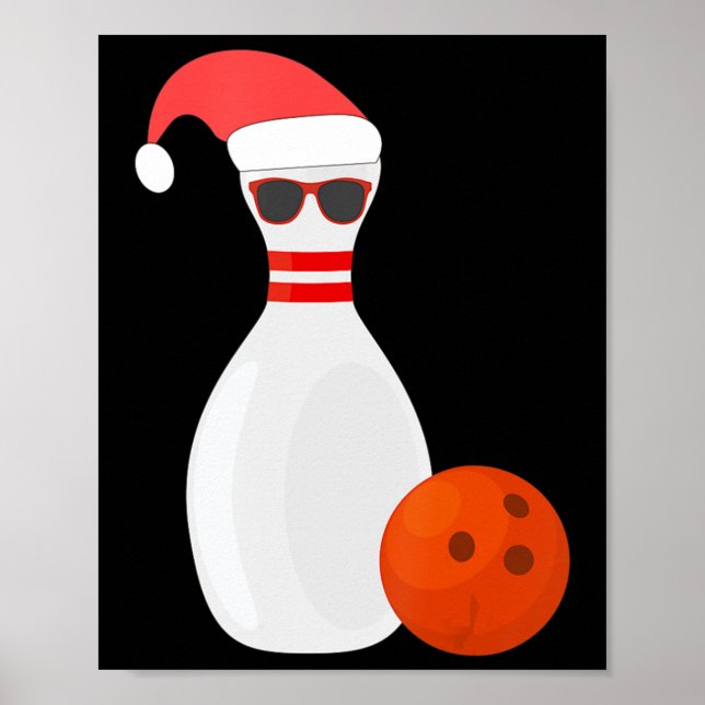Póster Boliche de Navidades deportivos - Boliche de Snowm (Frente)
