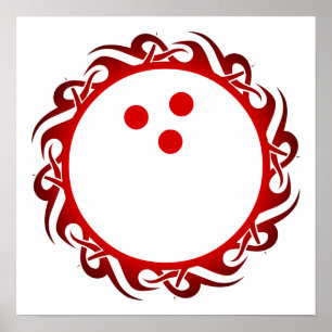 Póster boliche tribal