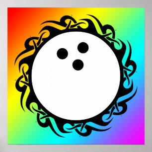Póster boliche tribal