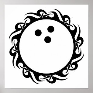 Póster boliche tribal