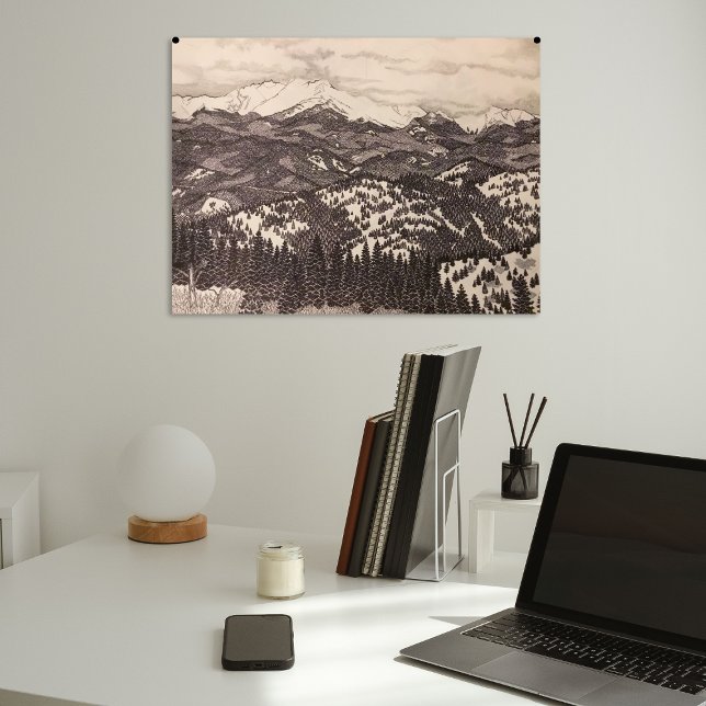 Póster Bolígrafo con cubierta de nieve Ilustracion con lá (Subido por el creador)