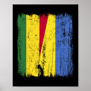Póster Bolivia Ucrania Media Bandera Herencia Boliviana U