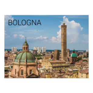 Póster Bolonia Emilia-Romagna Italia Panorama Souvenir
