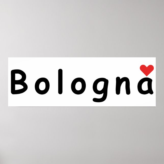 Póster Bolonia Italia, me encanta Bolonia (Frente)
