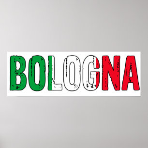 Póster Bolonia Italia, me encanta Bolonia