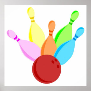 Póster Bolos de diez Pin