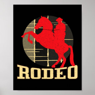 Póster Bolos de Rodeo Campeones Caballos de Caballo Monta