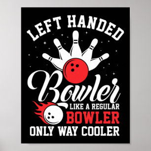 Póster Bolos Guay de Bowler con mano izquierda en ataque 